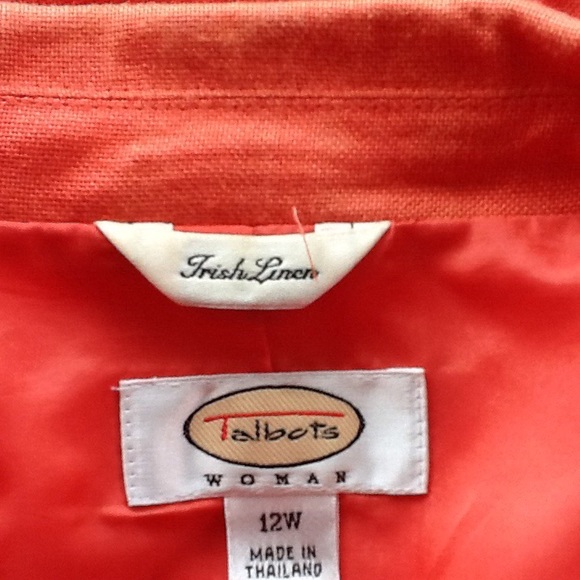 Talbots Woman Irish linen jacket sz 12W - Picture 7 of 7